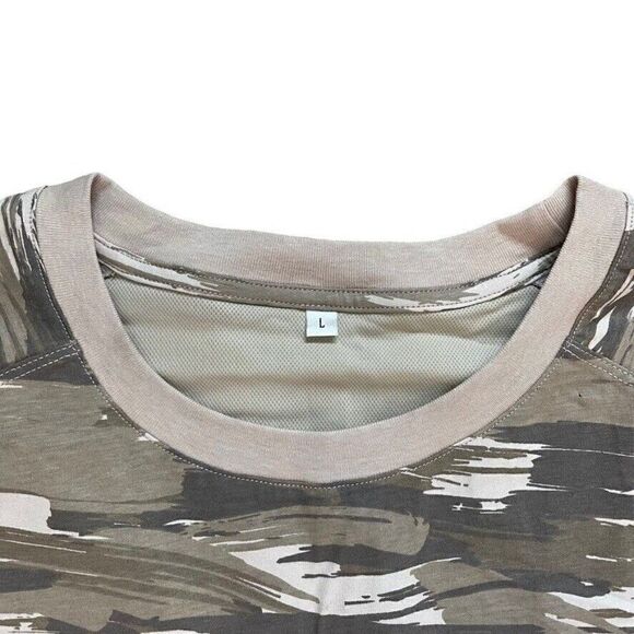 Alphalete NWOT Mens Light Green Camo Velocity Tee Wave Short Sleeve Tee Sz L - Picture 2 of 3